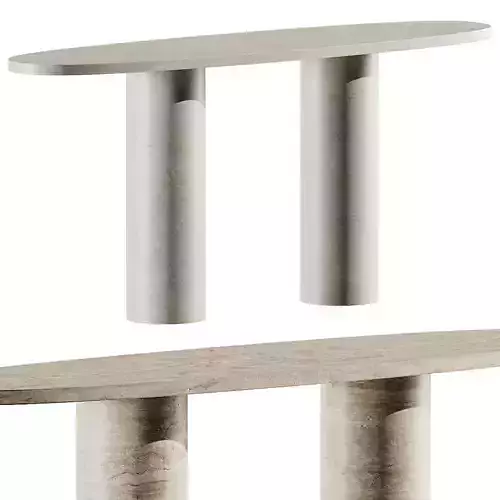 Studio Glustin Console in Travertine Stone