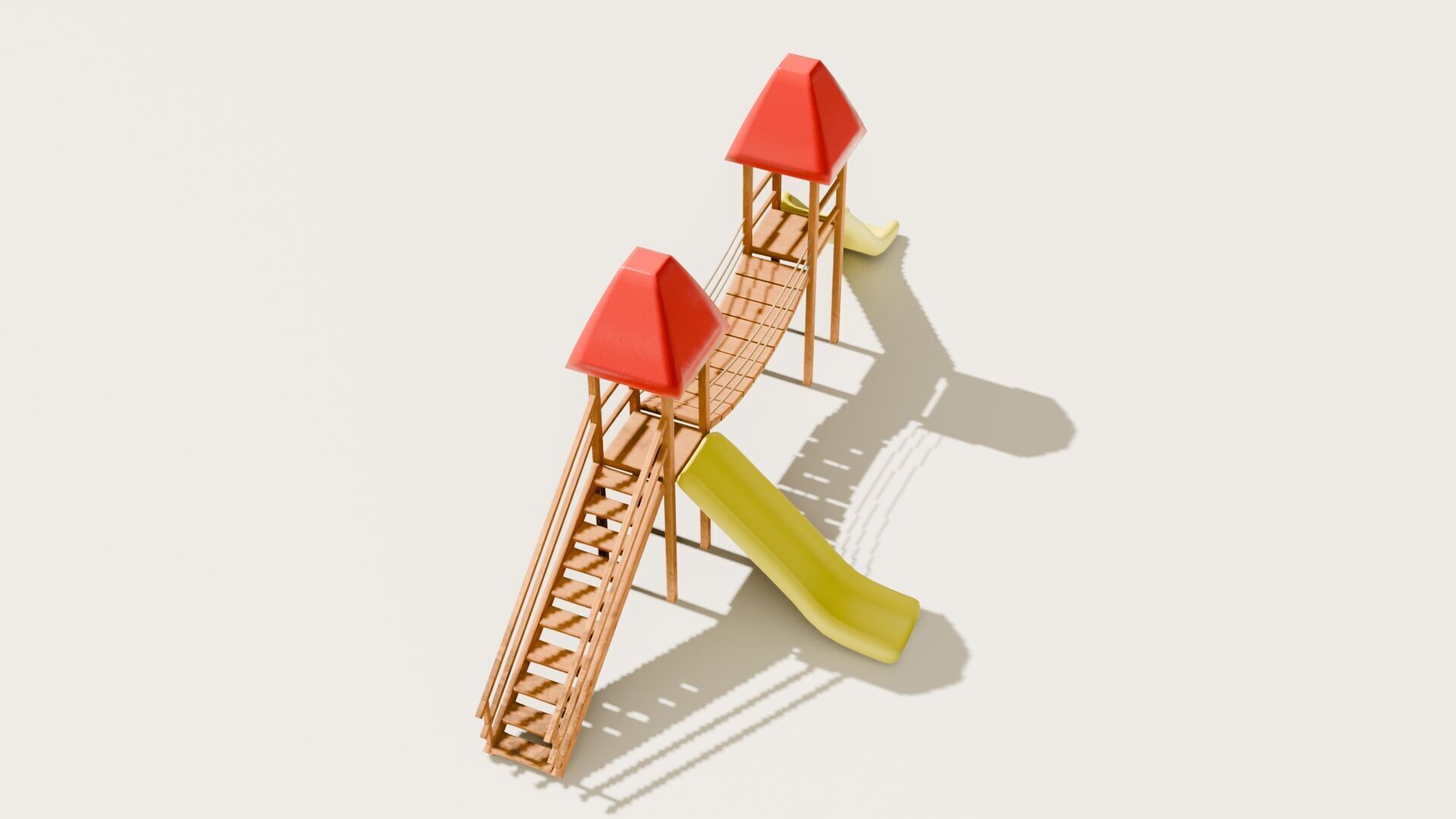Playground castle with a slide Low-poly 3D model_18