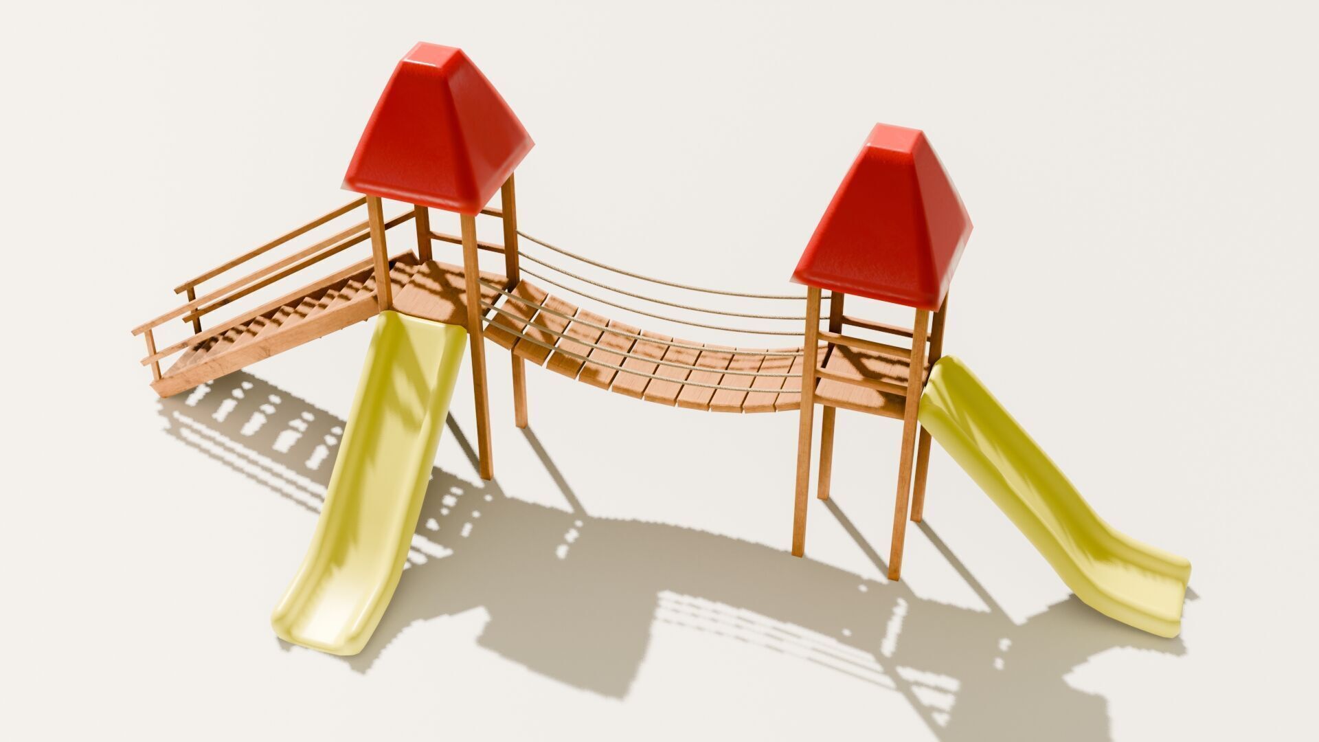 Playground castle with a slide Low-poly 3D model_13