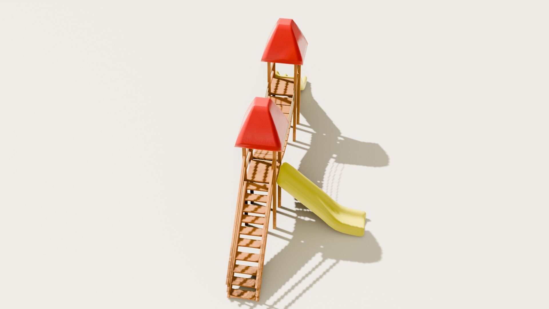 Playground castle with a slide Low-poly 3D model_19
