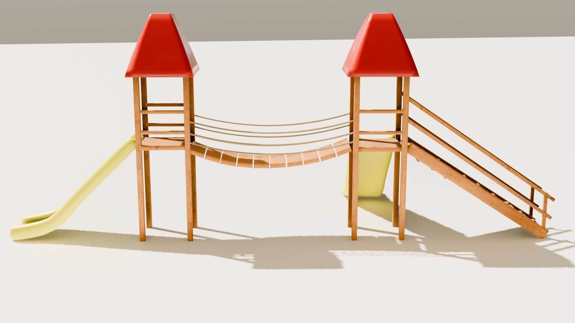 Playground castle with a slide Low-poly 3D model_22
