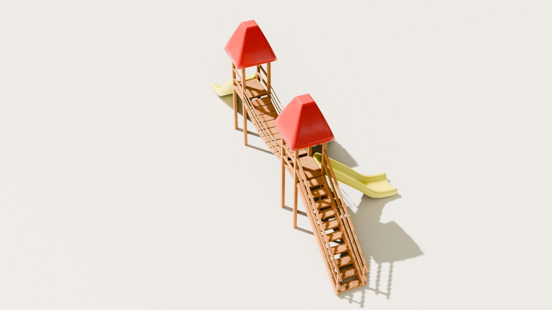 Playground castle with a slide Low-poly 3D model_21