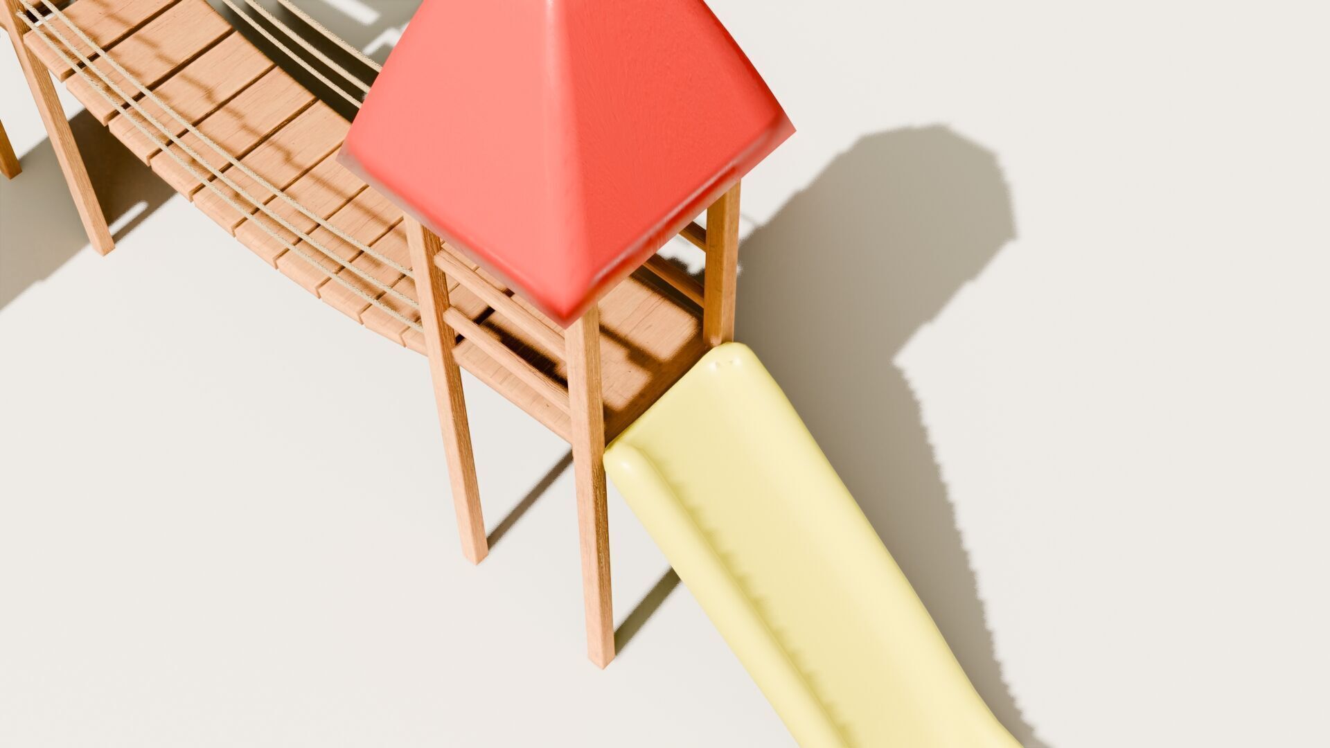 Playground castle with a slide Low-poly 3D model_5