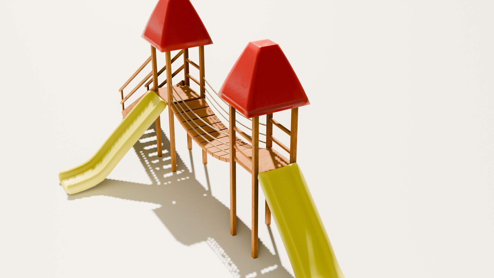 Playground castle with a slide Low-poly 3D model_26