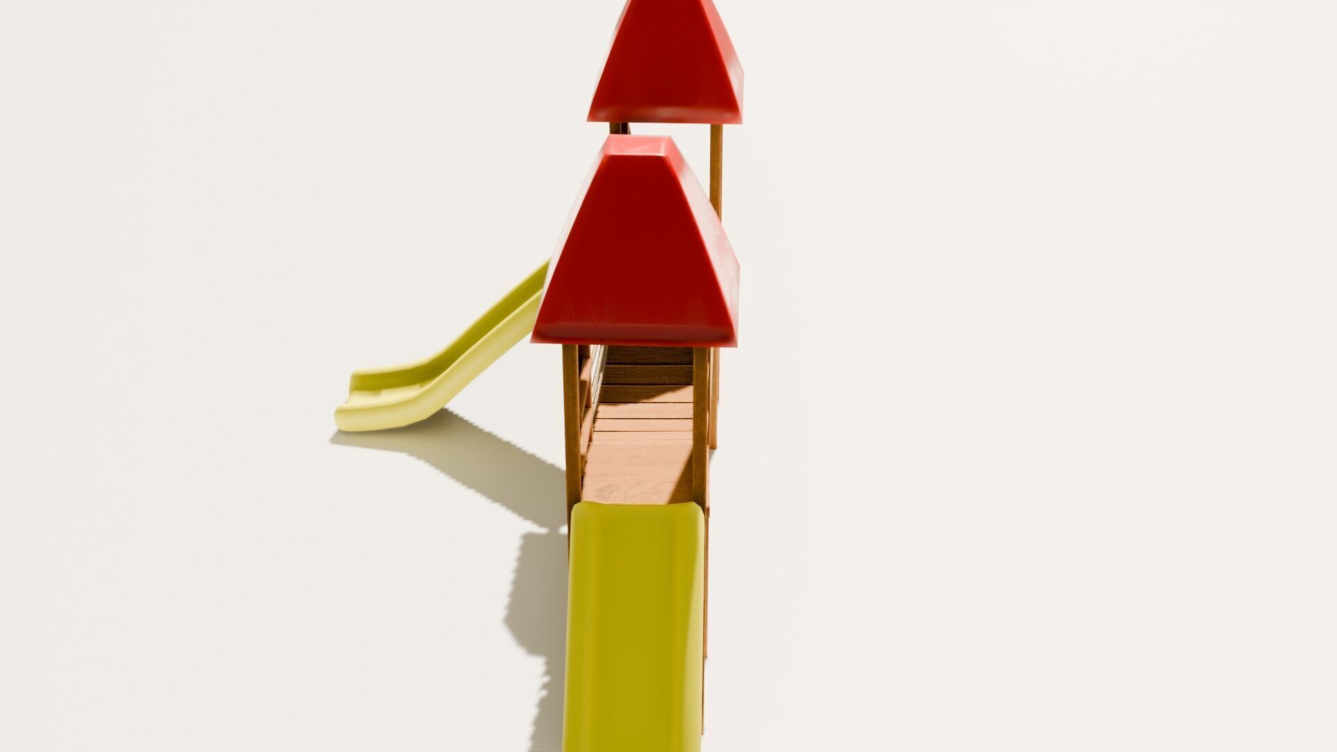 Playground castle with a slide Low-poly 3D model_4