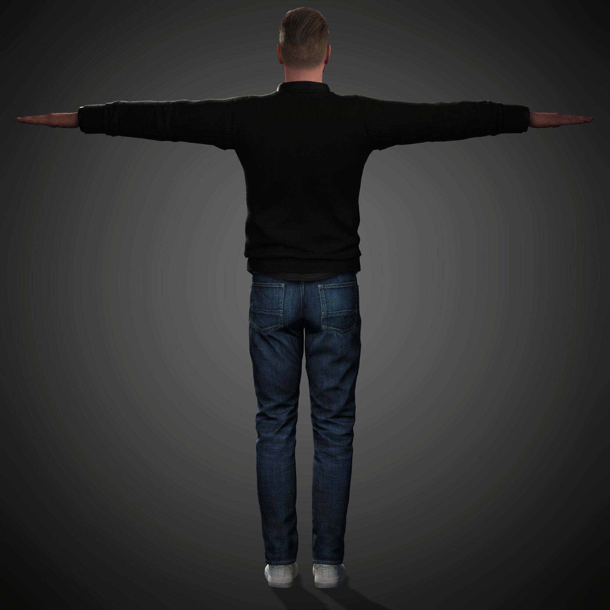 Cameron Fuller Character Low-poly 3D model_16