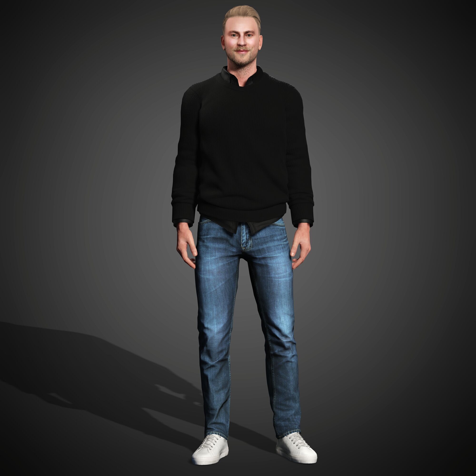 Cameron Fuller Character Low-poly 3D model_7