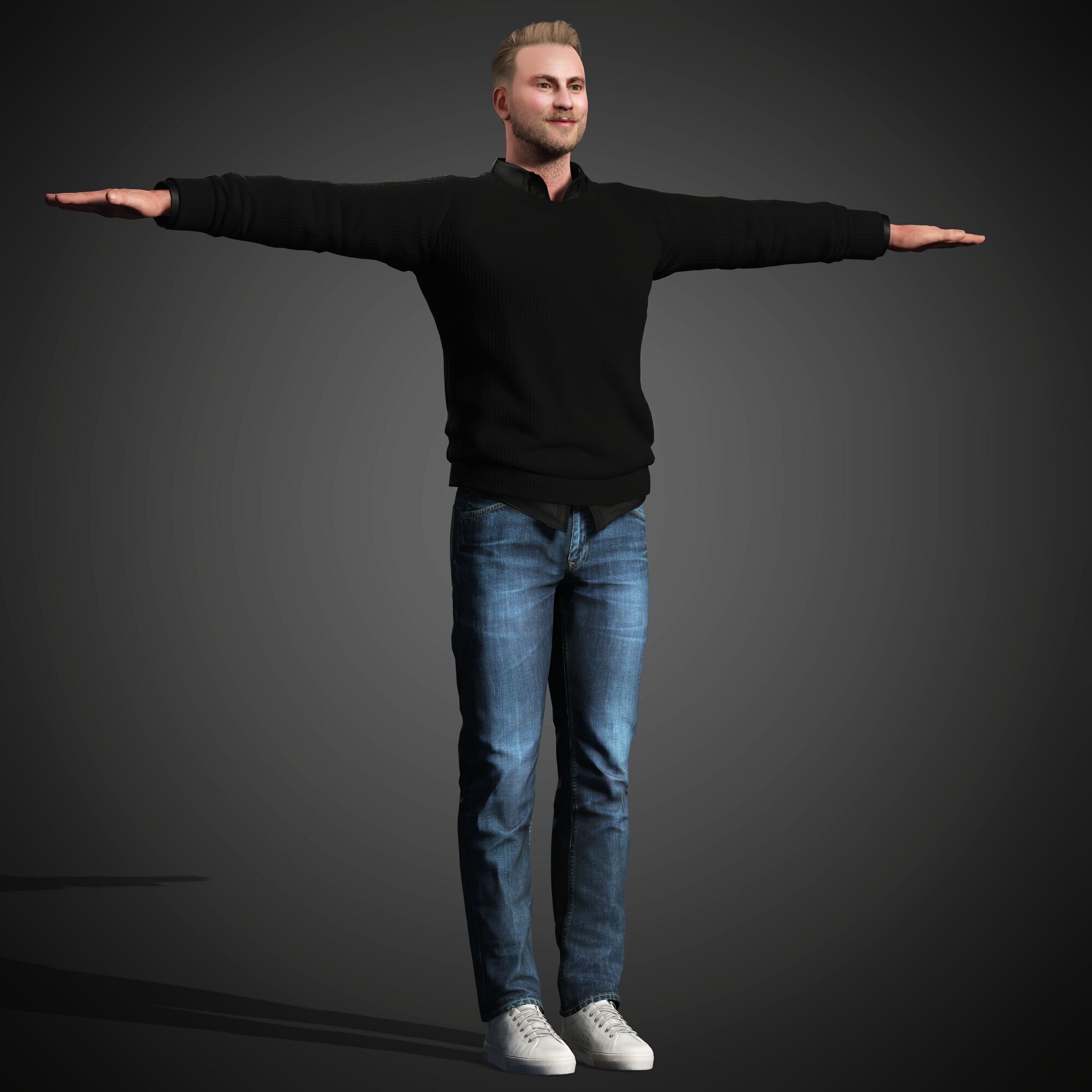 Cameron Fuller Character Low-poly 3D model_18