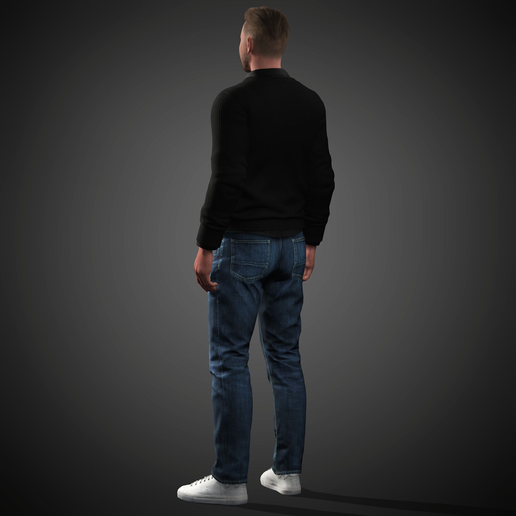 Cameron Fuller Character Low-poly 3D model_9