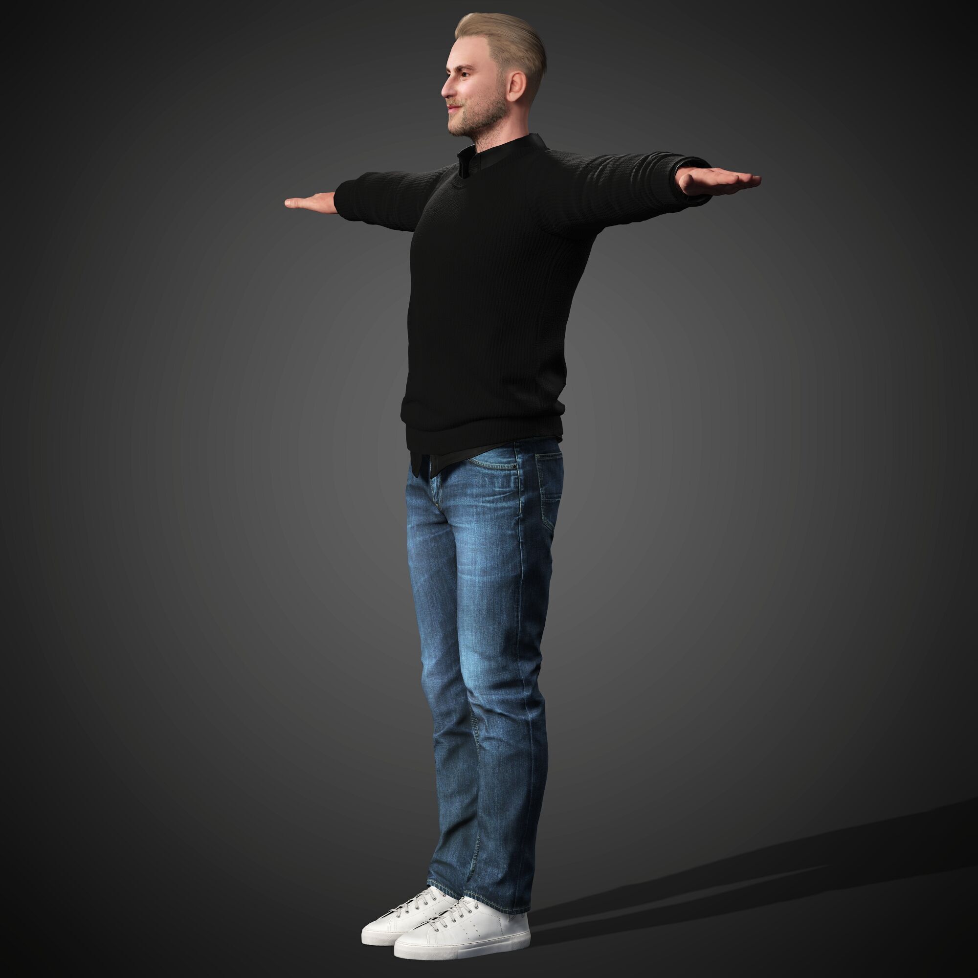 Cameron Fuller Character Low-poly 3D model_14