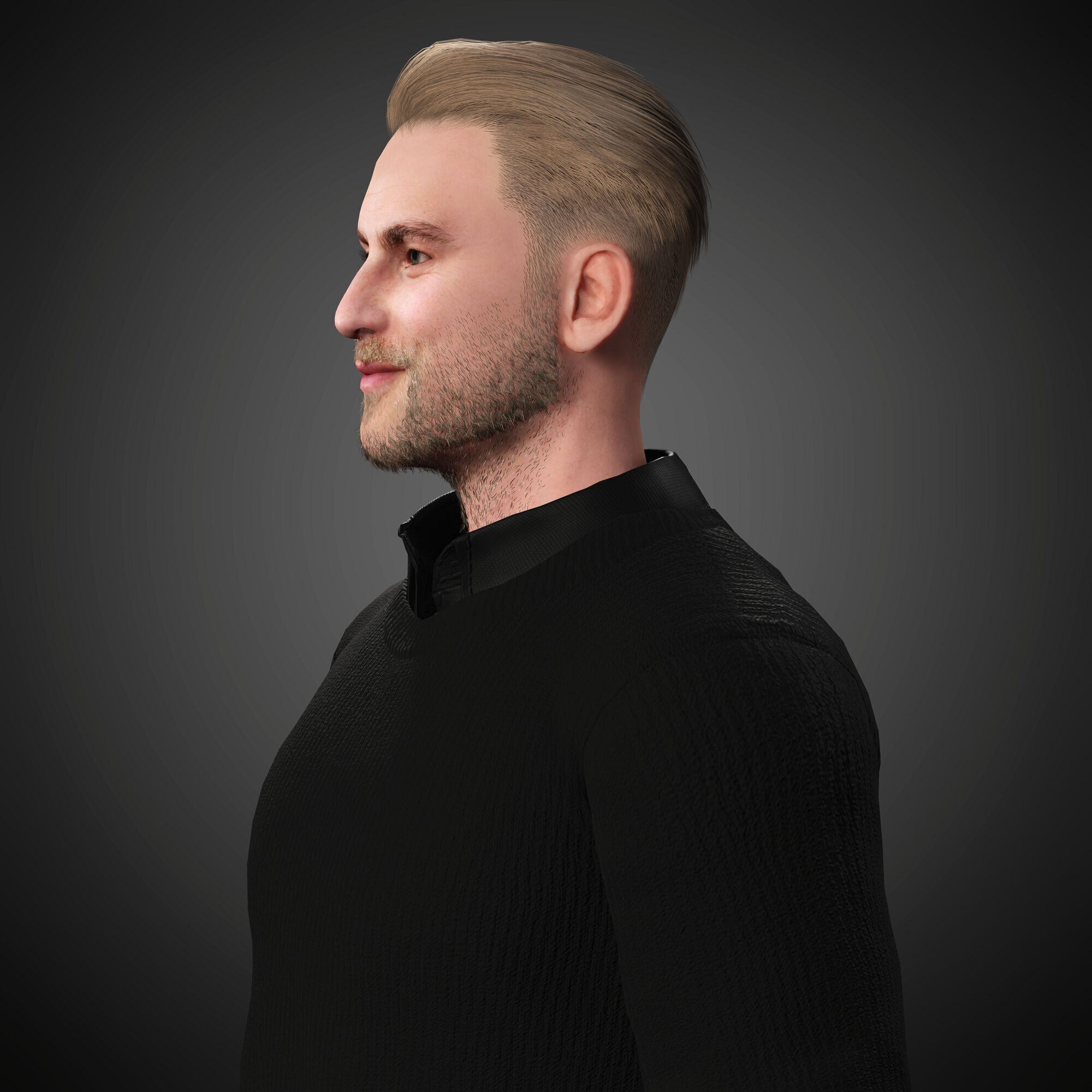 Cameron Fuller Character Low-poly 3D model_2