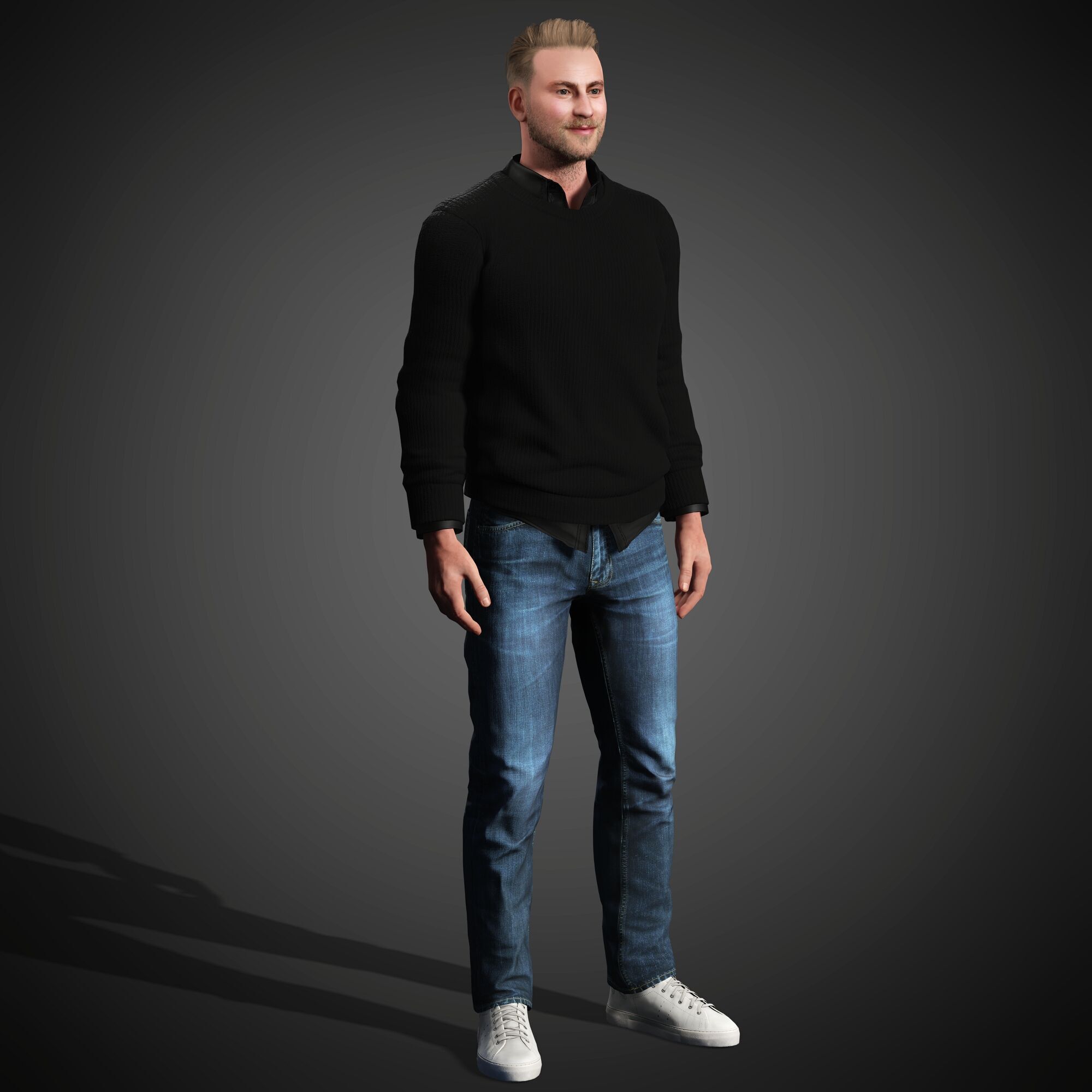 Cameron Fuller Character Low-poly 3D model_12