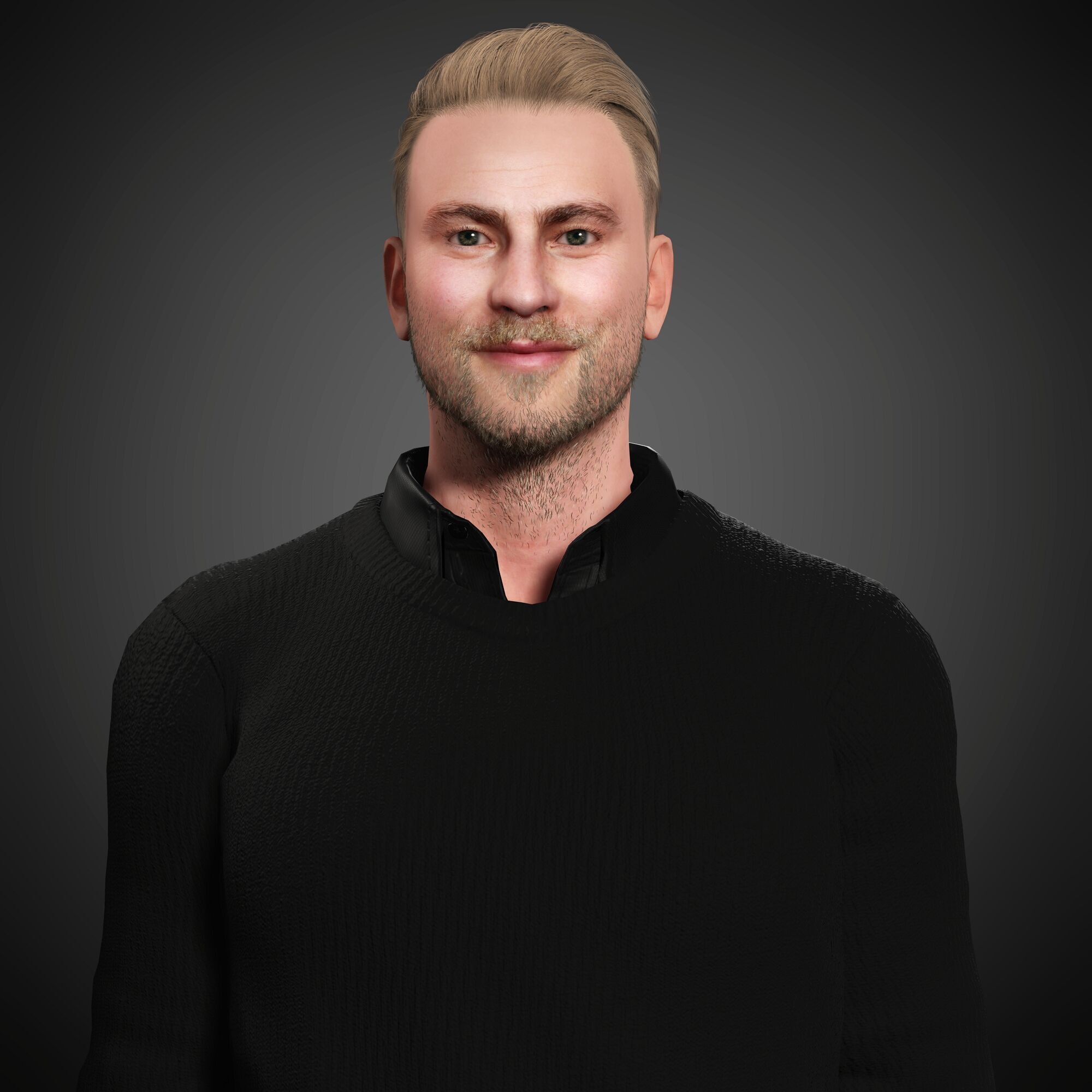 Cameron Fuller Character Low-poly 3D model_1