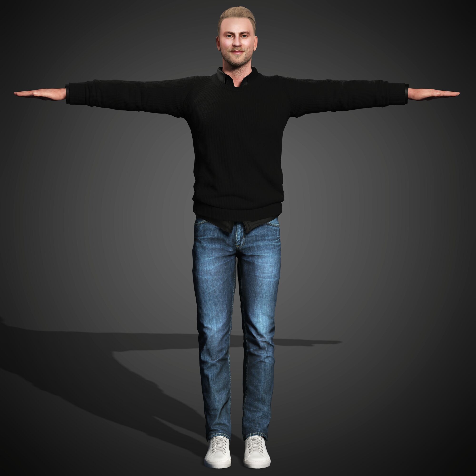 Cameron Fuller Character Low-poly 3D model_13