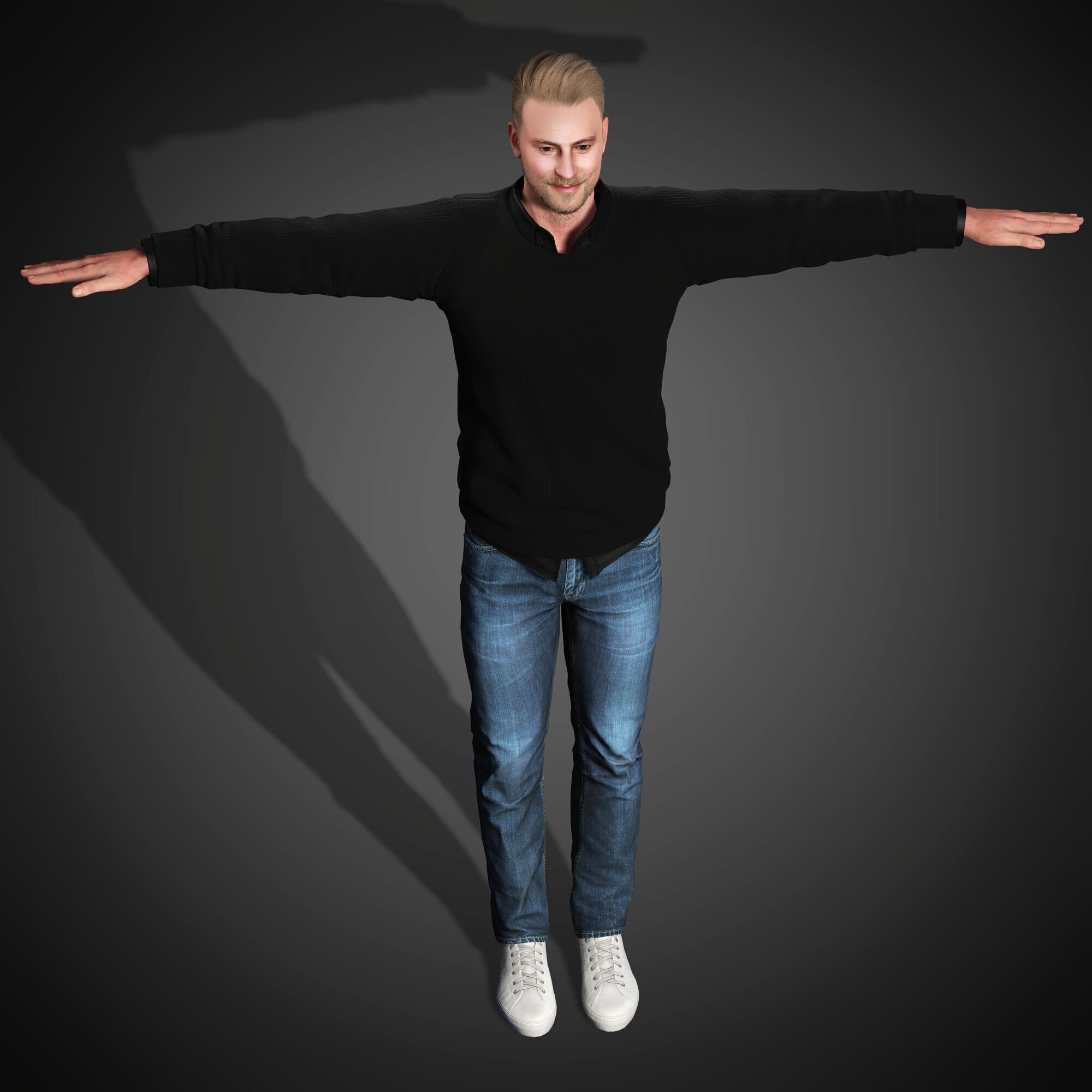 Cameron Fuller Character Low-poly 3D model_19