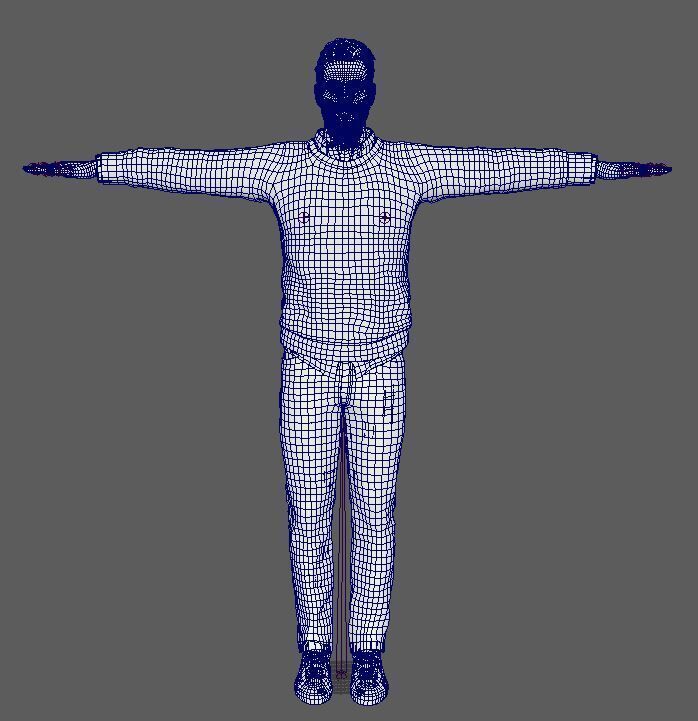 Cameron Fuller Character Low-poly 3D model_21