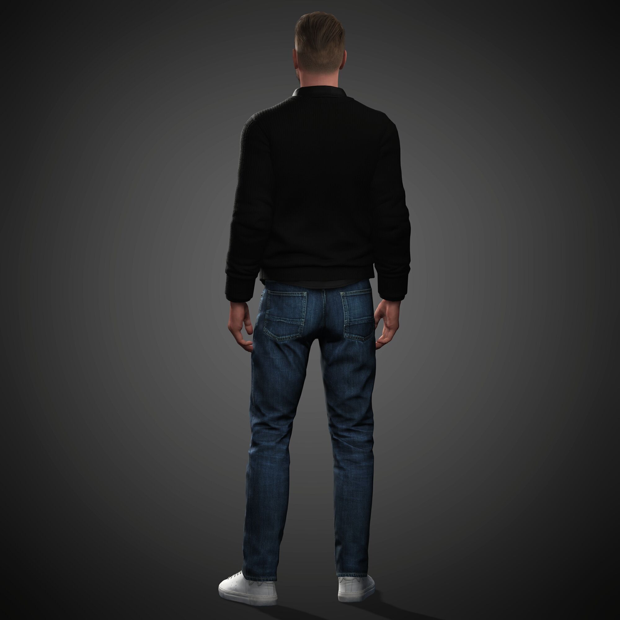 Cameron Fuller Character Low-poly 3D model_10