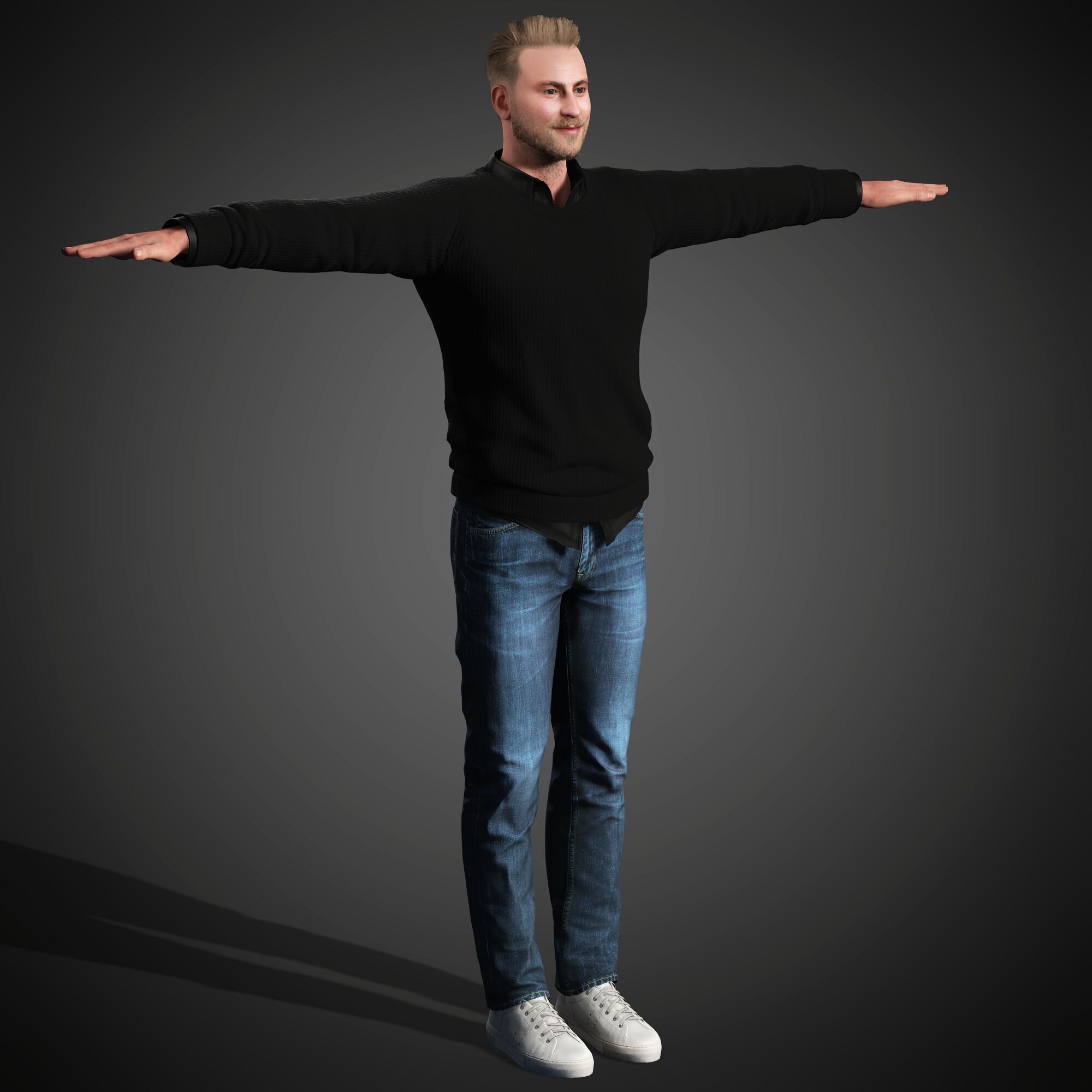 Cameron Fuller Character Low-poly 3D model_17