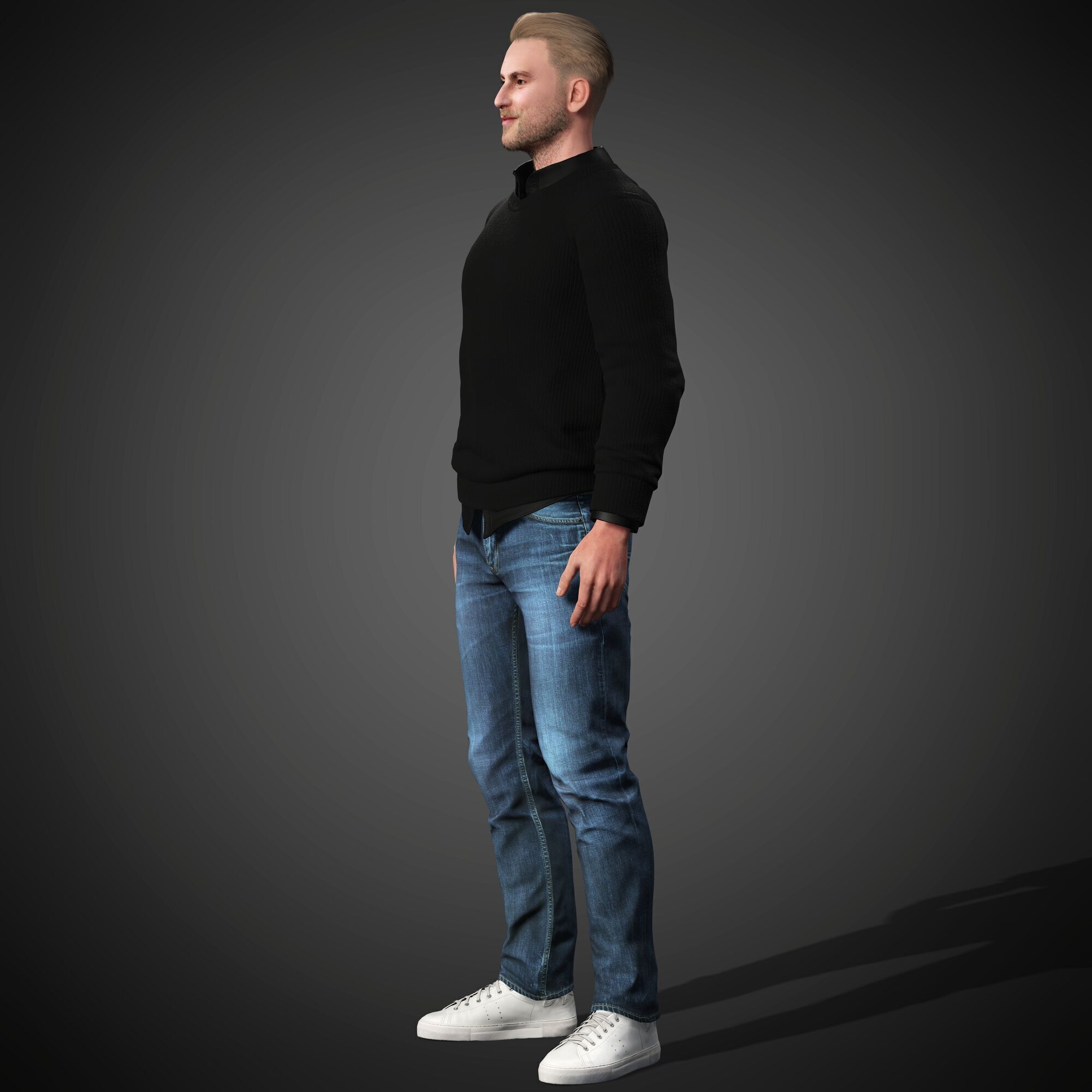 Cameron Fuller Character Low-poly 3D model_8