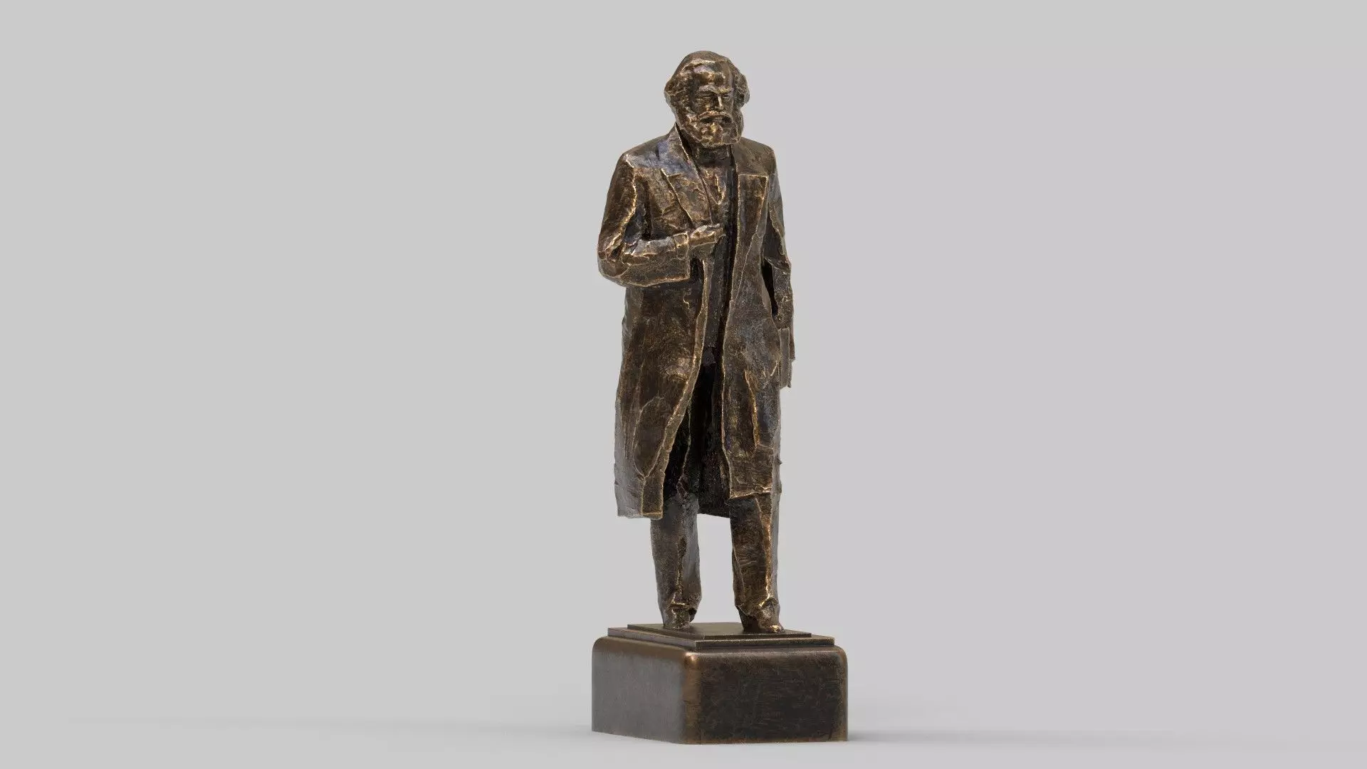 karl marx statue 3D model
