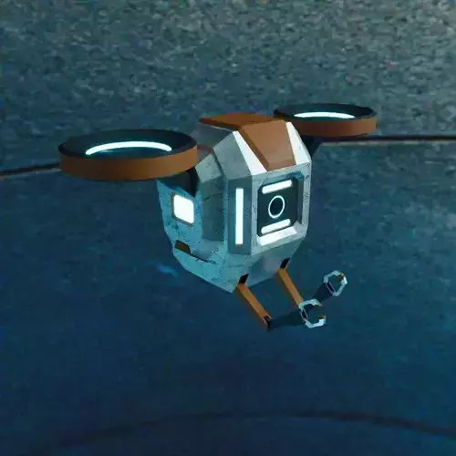 Sci-Fi drone model Low-poly 3D model