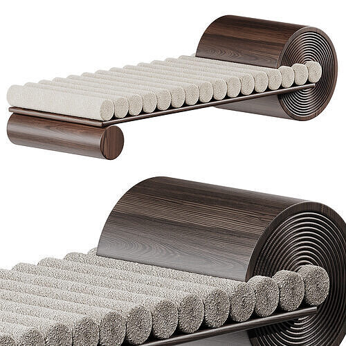 Mezzo Collection Francis Bench 3D model