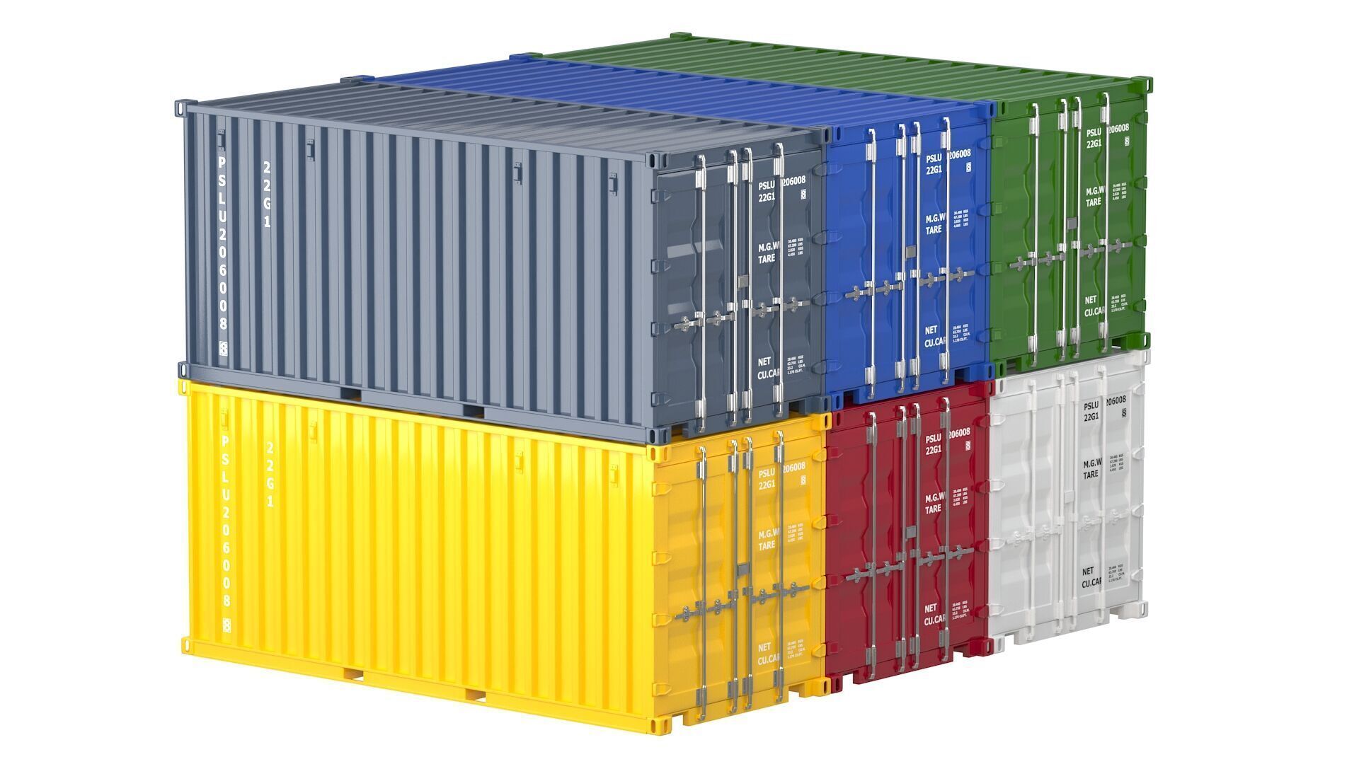 Shipping Container Collection 3D model_3