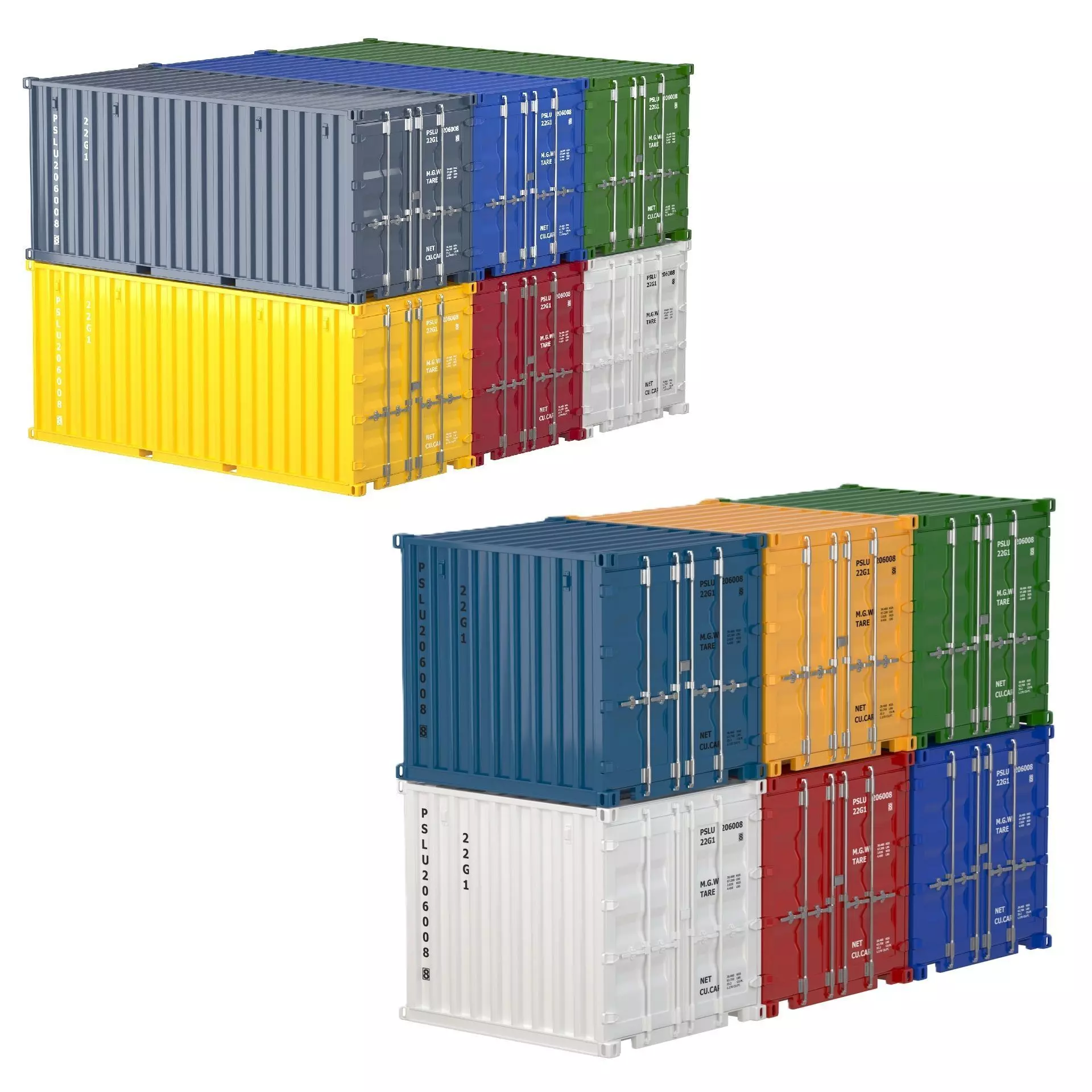 Shipping Container Collection 3D model_0