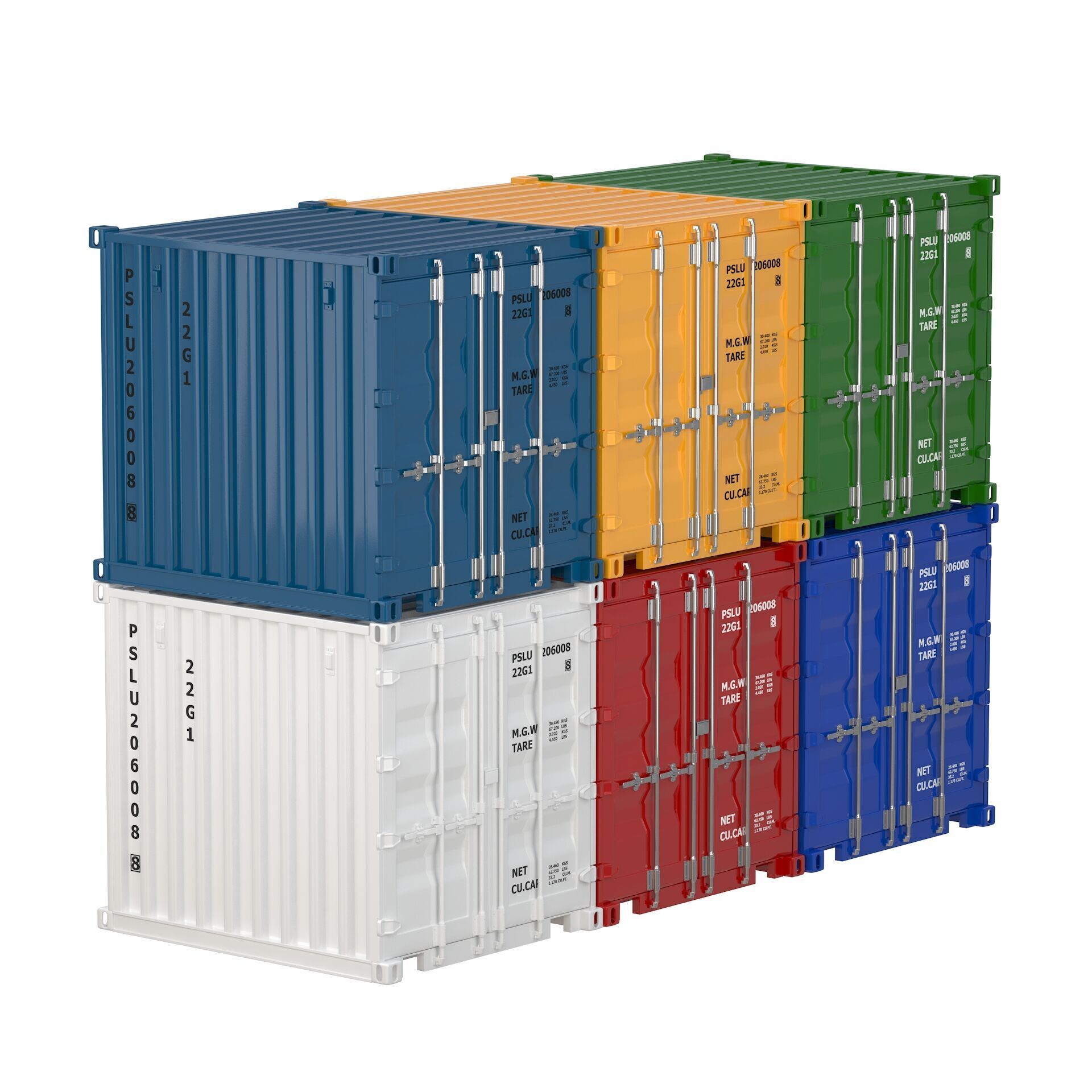 Shipping Container Collection 3D model_1
