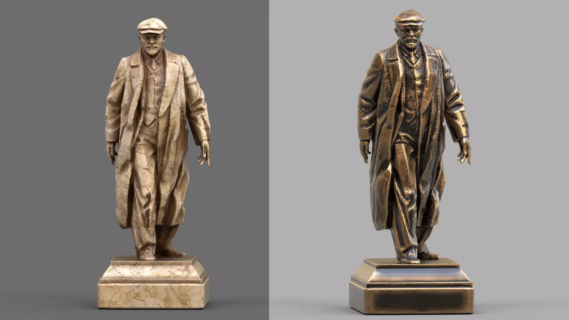 Vladimir Lenin statue 3D model_0