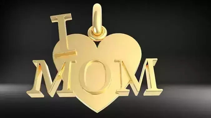 I LOVE MOM PENDANT