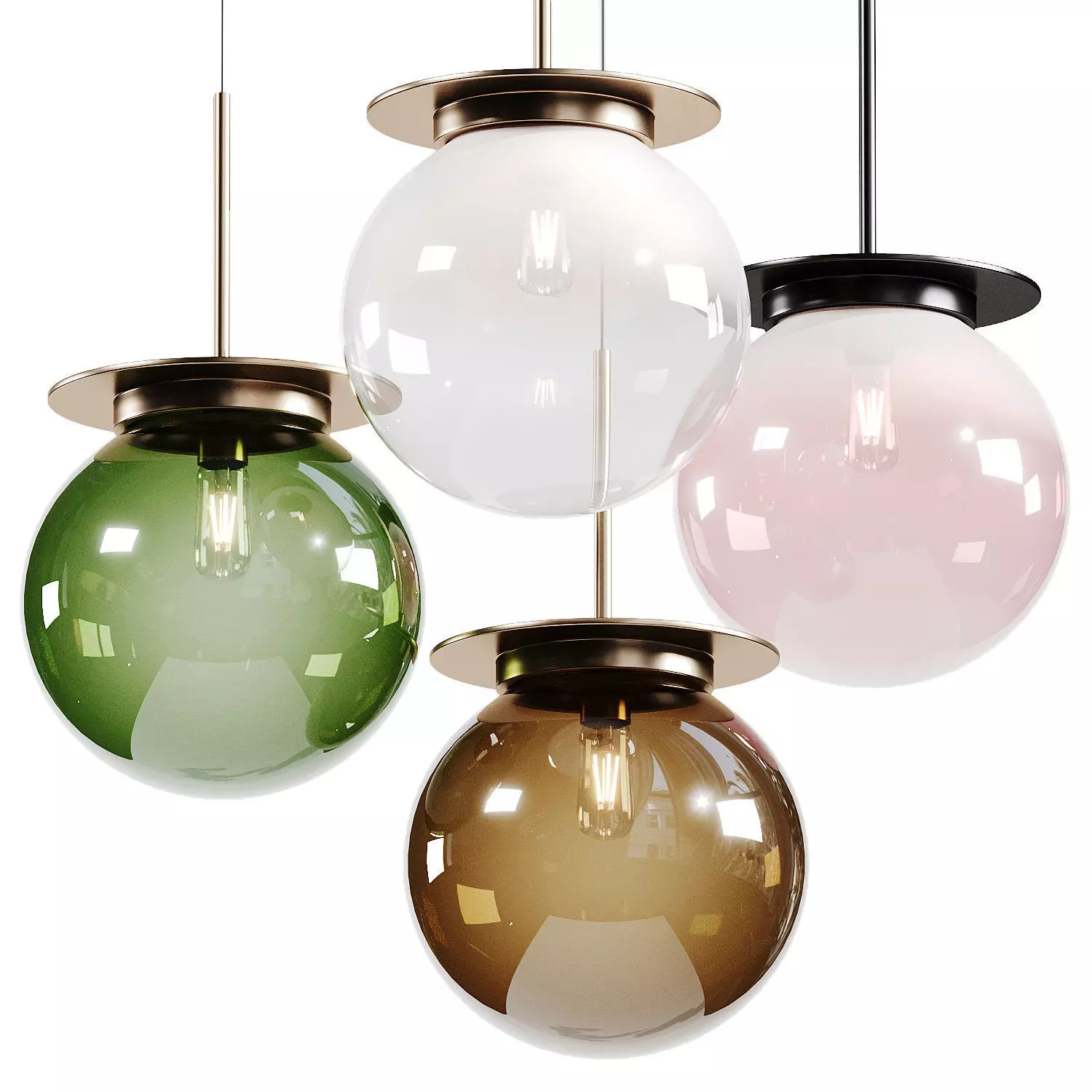Giopagani 1 Light Pendant Lamp 3D model_0