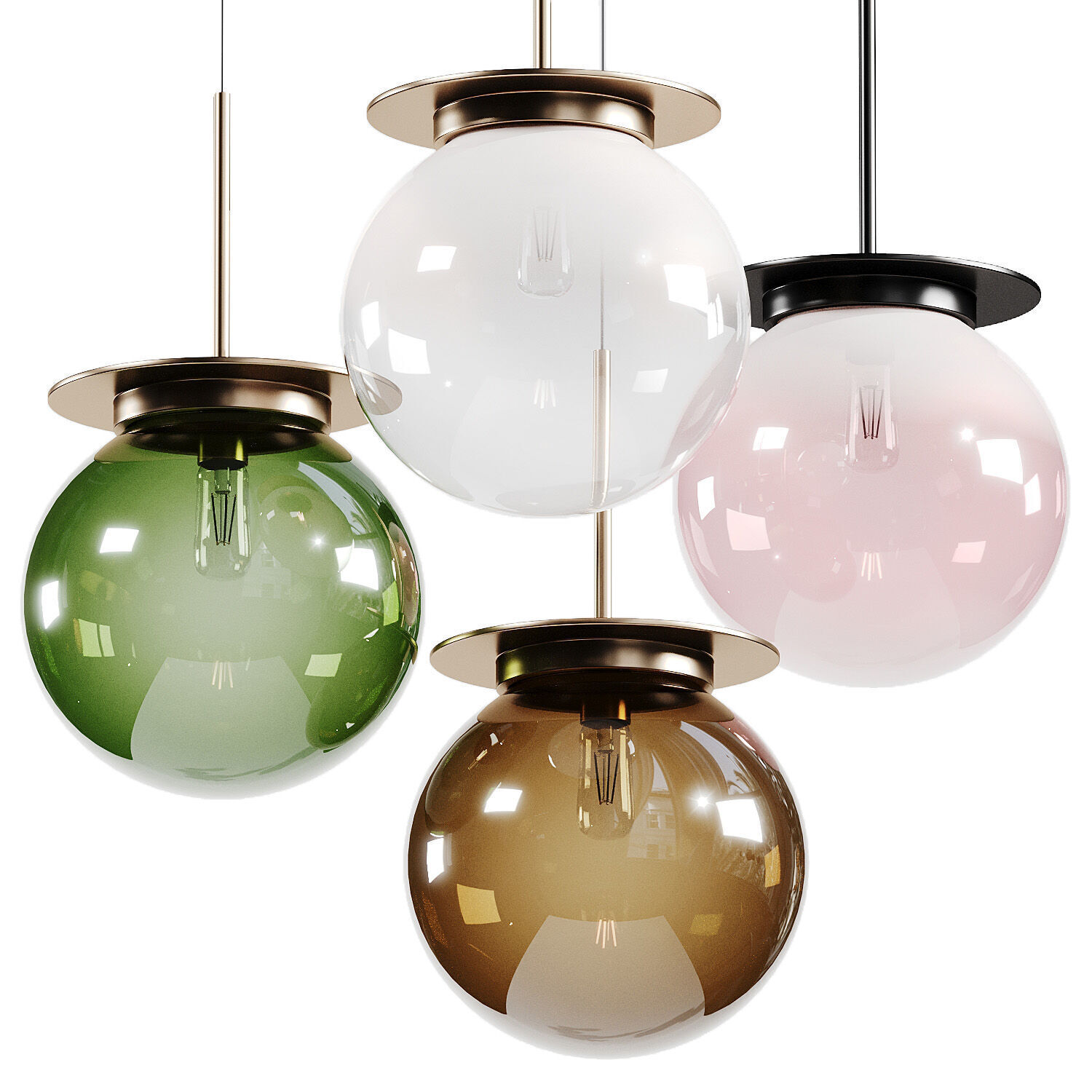 Giopagani 1 Light Pendant Lamp 3D model_2