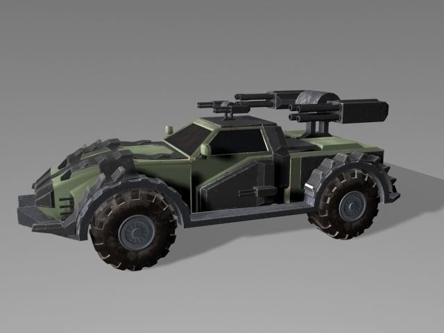 Road Rampage Car 3 Low-poly 3D model_5