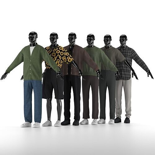 Menswear Collection  Low-poly 3D model
