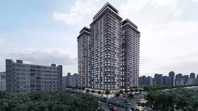  skyscraper and shopping mall