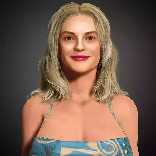 Elisabeth Moss Character Low-poly 3D model