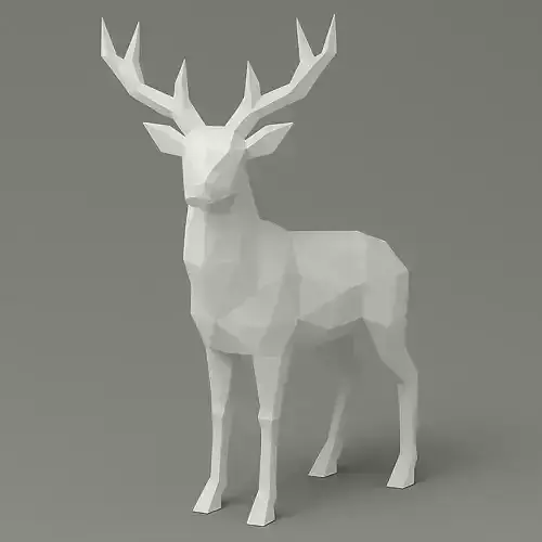 Low Poly Deer 3D print model