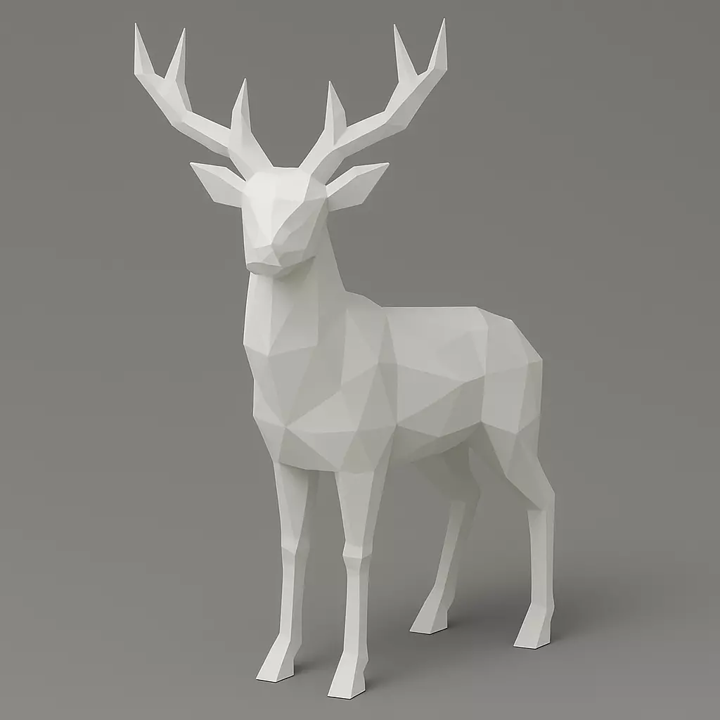 Low Poly Deer 3D print model_0