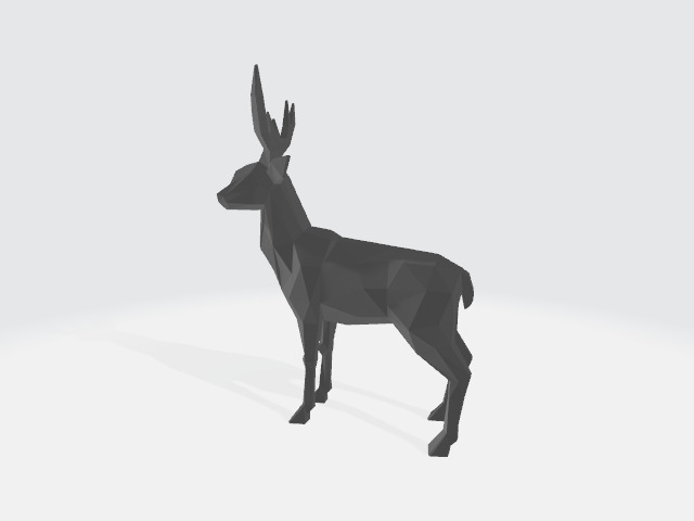 Low Poly Deer 3D print model_2