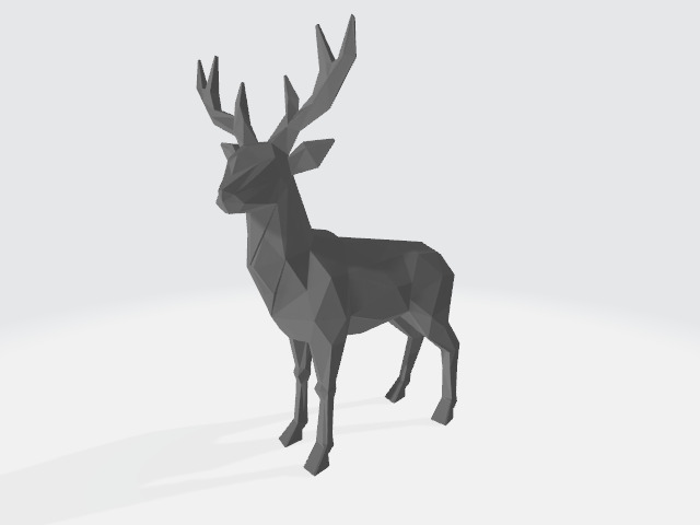 Low Poly Deer 3D print model_1