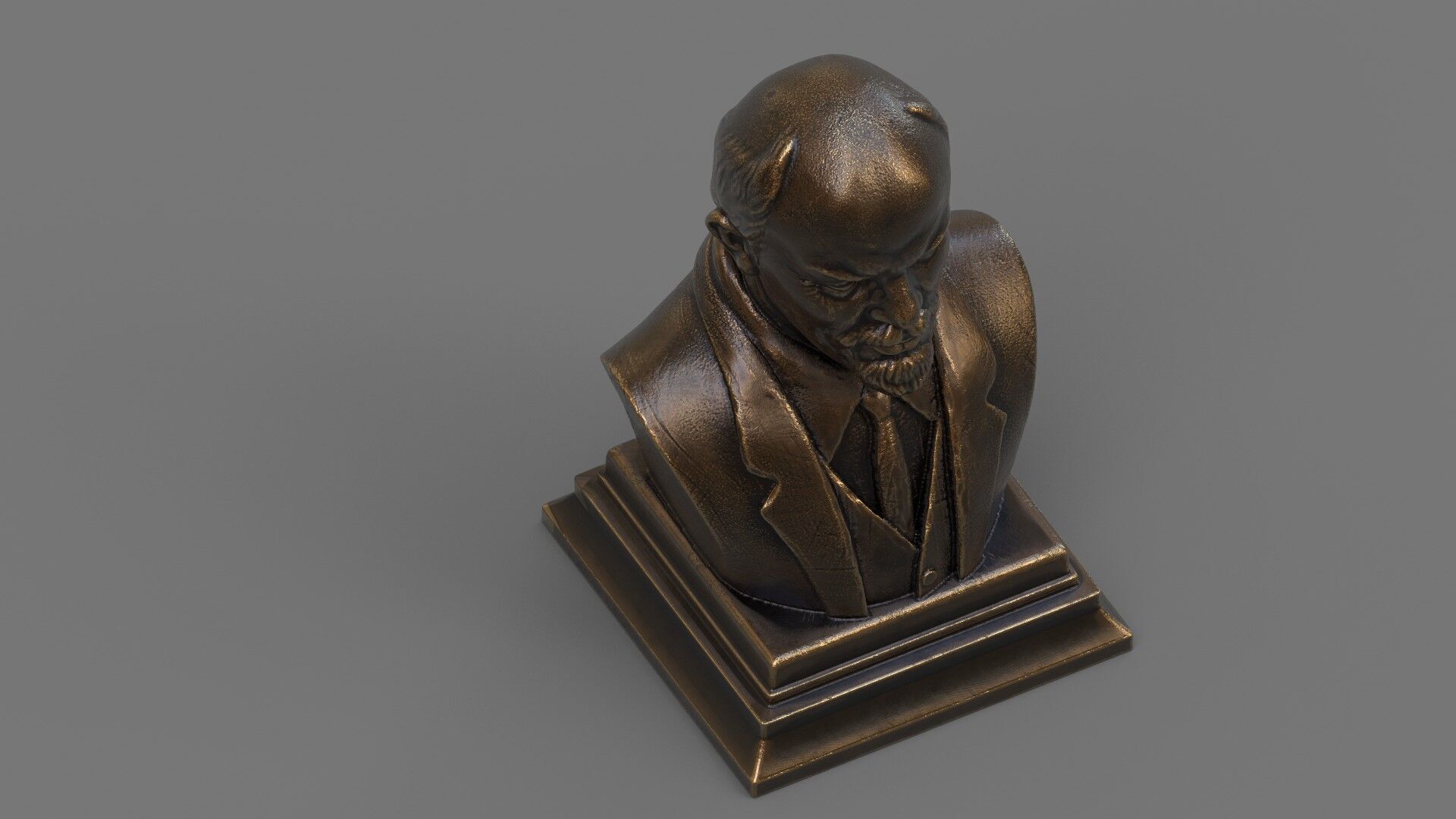 Vladimir Lenin statue 3D model_4