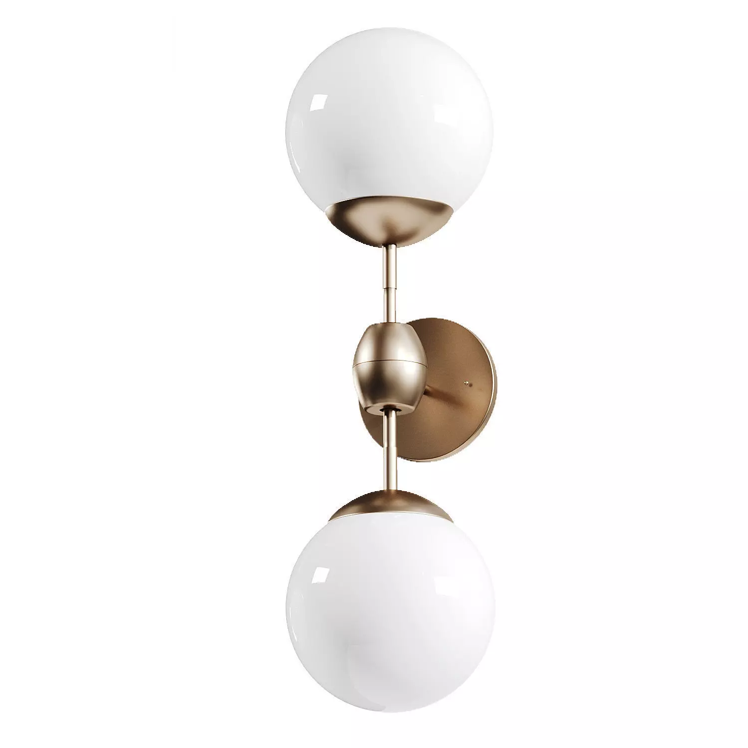 Roll  Hill Modo Sconce 2 Globes Wall Lamp 3D model_0
