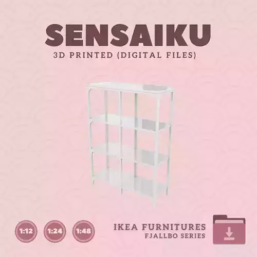 4 FJALLBO Shelf Unit V2 39 In for Dollhouse - IKEA - 3D Print