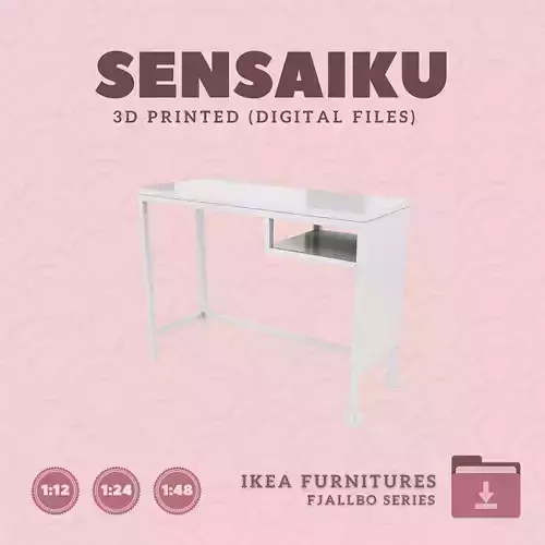 5 FJALLBO Laptop Table for Mini Dollhouse - IKEA - 3D Print 3D print model