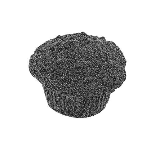 Muffin Low-poly 3D model 7