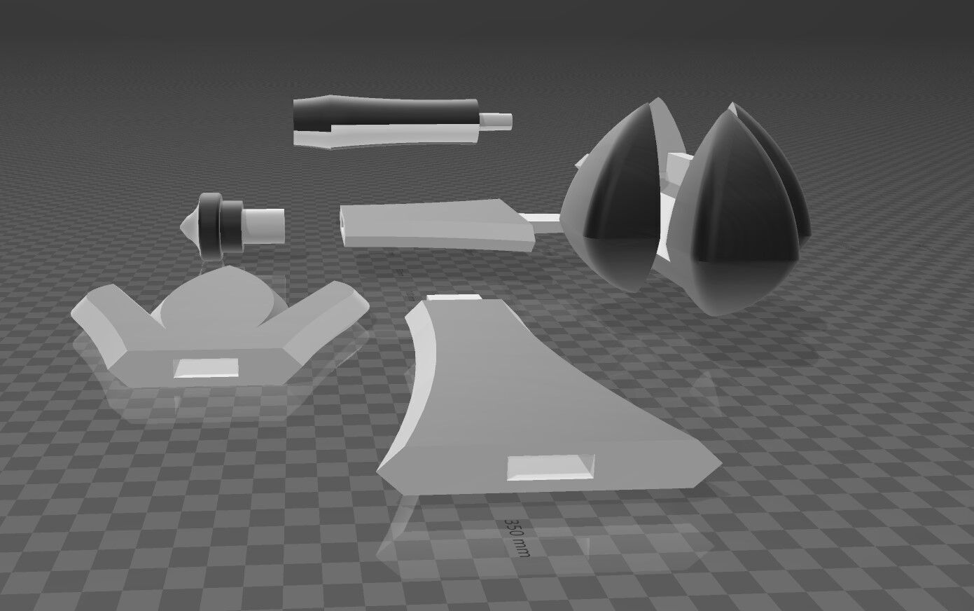 Flame sword 3D print model_2