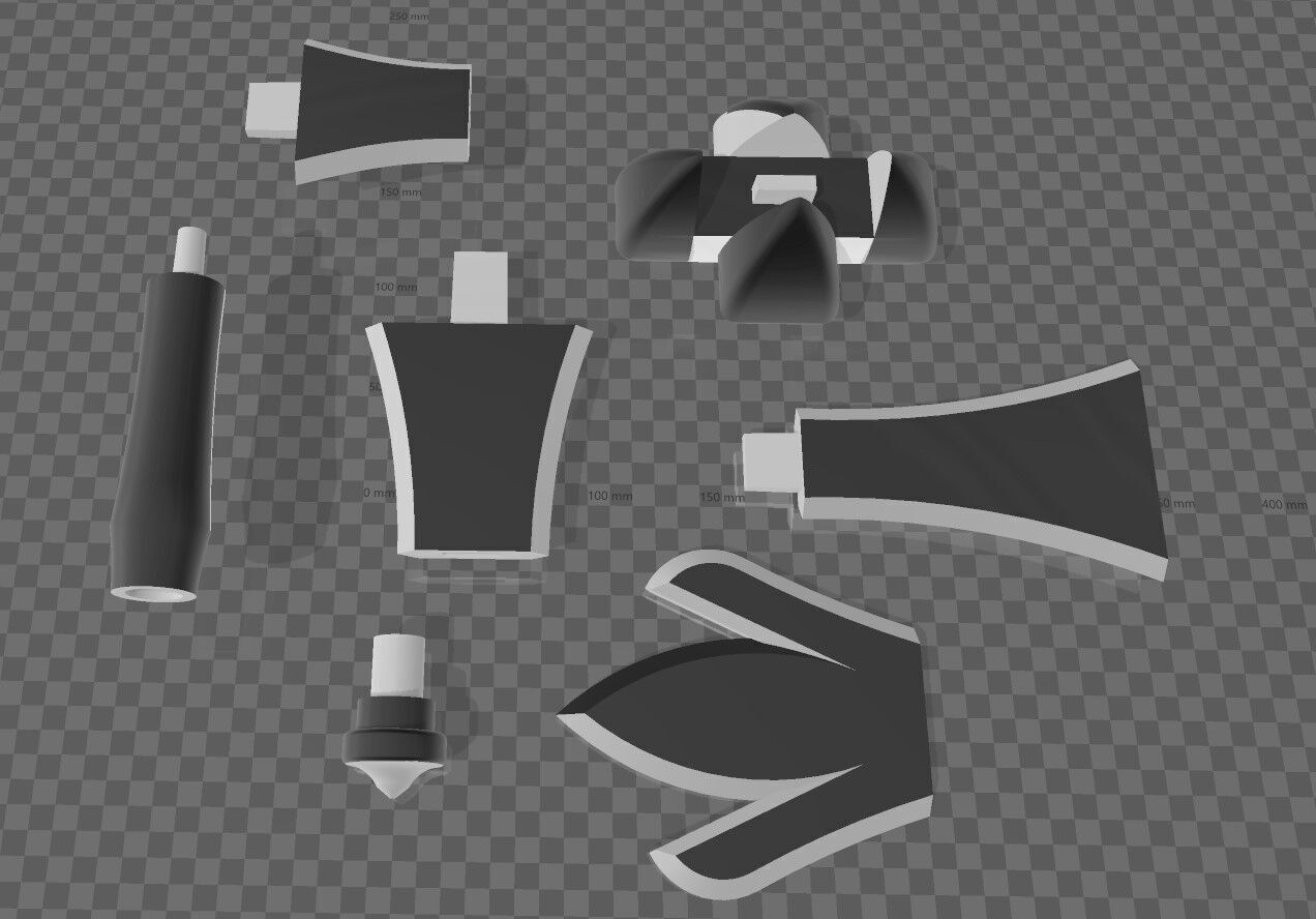 Flame sword 3D print model_1