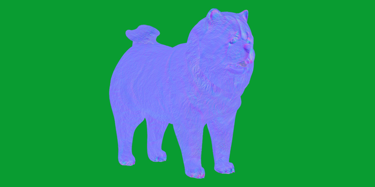 Chow Chow Dog Low-poly 3D model_15