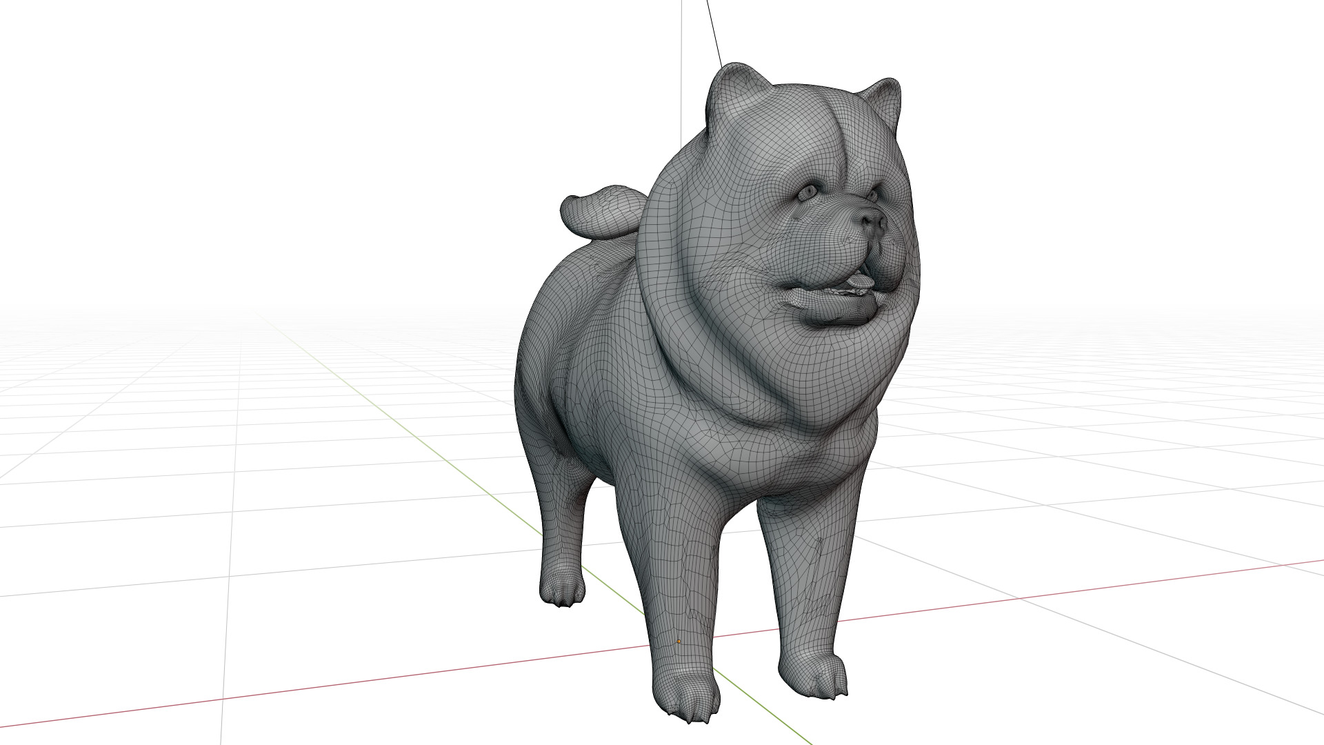 Chow Chow Dog Low-poly 3D model_8